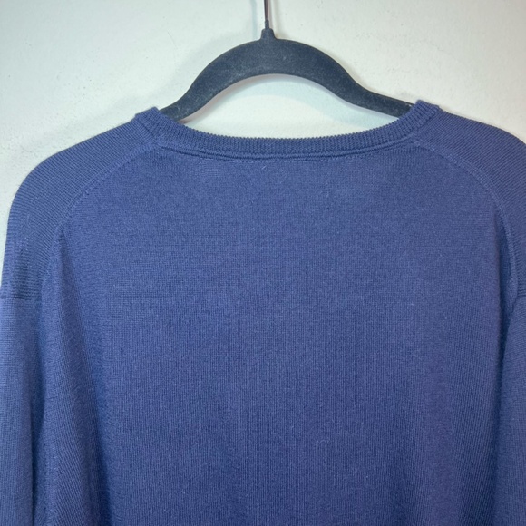 Goodthreads Men's 100% Merino Wool V-Neck Sweater Navy Blue Long Sleeve  Size XL - Picture 8 of 10